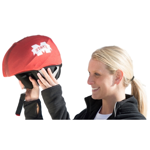 Customizable snowboard helmet cover made of polyester-spandex mesh material.... from ASI 72657 Active Life Promo / Action Sports Promo Active Life Promo