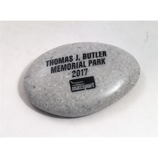 3" x 2" x .5" skipping stone, made in the USA.... from ASI 89860 StoneyCreek / StoneyCreek®