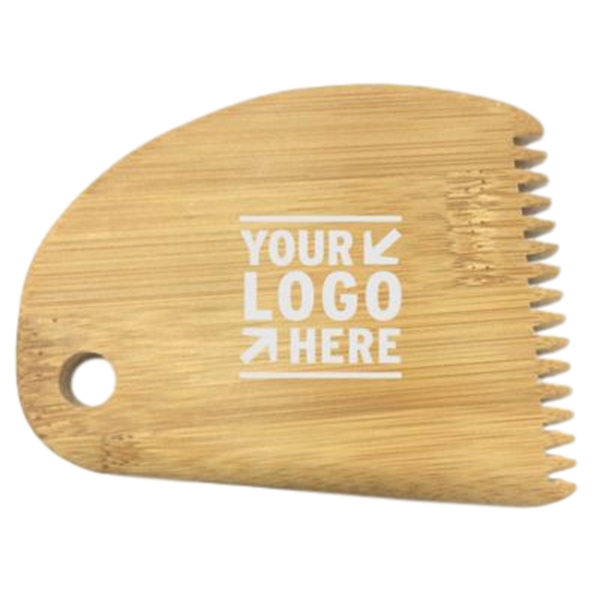 Bamboo surf comb that measures 3.9" x 3" with customized engraving.... from ASI 72657 Active Life Promo / Action Sports Promo