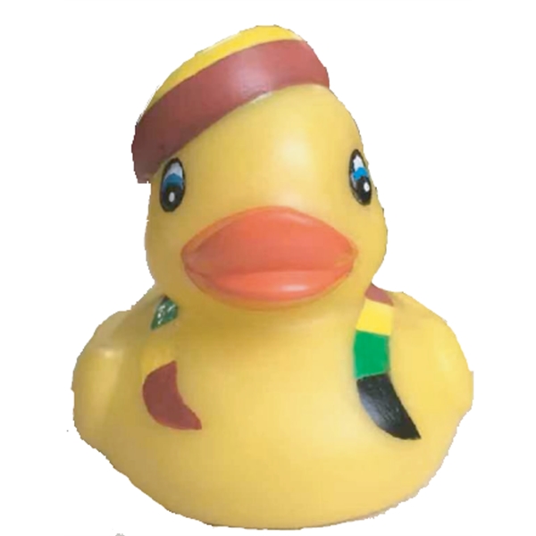 Rubber Reggae Duck , Squeaking toy. Balanced for floating... from ASI 31977 Adline Industries Inc
