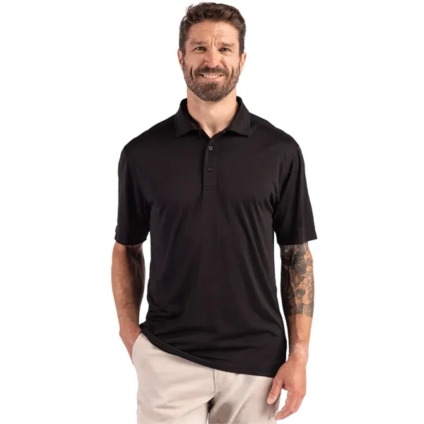 Men's polo with short sleeves, three-button placket, self-fabric neck trim, and... from ASI 47965 Cutter & Buck
