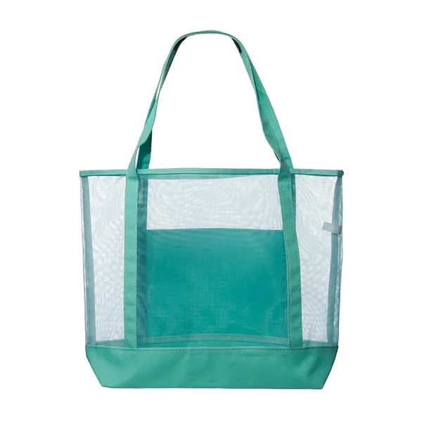 Large size mesh beach bag with outer pocket plus 1 color... from ASI 37218 Athena Promo (tm)