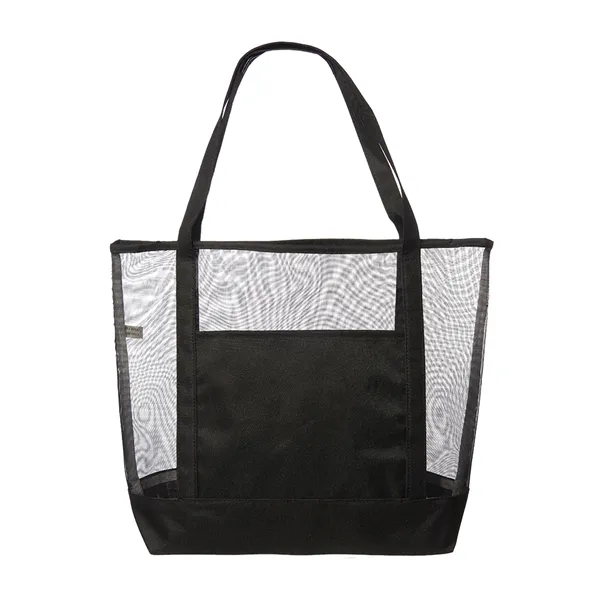 Large size mesh beach bag with outer pocket plus 1 color... from ASI 37218 Athena Promo (tm)
