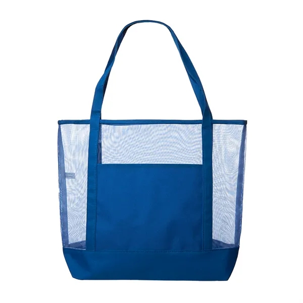 Large size mesh beach bag with outer pocket plus 1 color... from ASI 37218 Athena Promo (tm)
