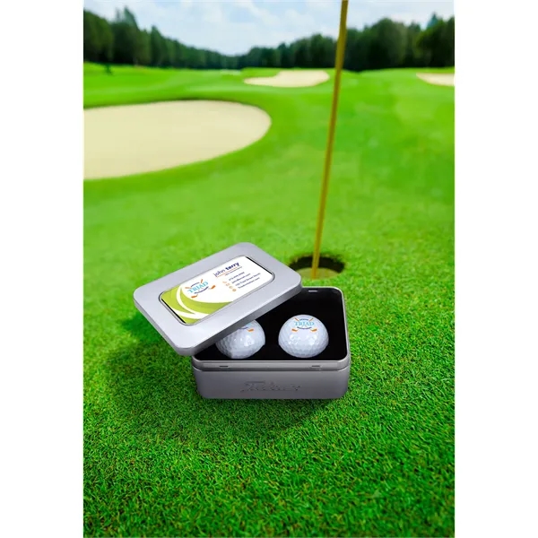 Titleist® 2-Ball Business Card Tin Pro V1®... from ASI 40480 Koozie Group