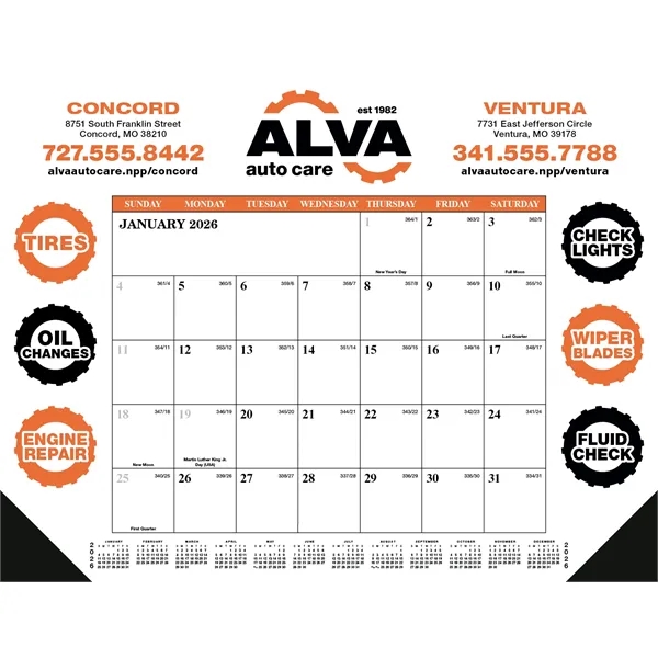 Skinner & Kennedy™ Desk Pad Calendar... from ASI 40480 Koozie Group
