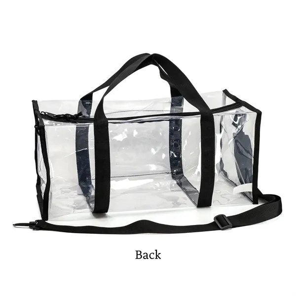 Clear Two-way Zipper Duffle Sport Bag w/ Removable Shoulder... from ASI 41511 Brainchild USA Inc / BrainChild Gift Club