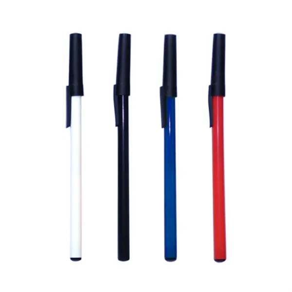 Plastic ballpoint stick pen with removable black cap with 1 color... from ASI 37218 Athena Promo (tm)