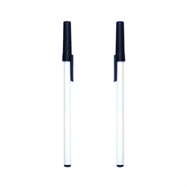Plastic ballpoint stick pen with removable black cap with 1 color... from ASI 37218 Athena Promo (tm)