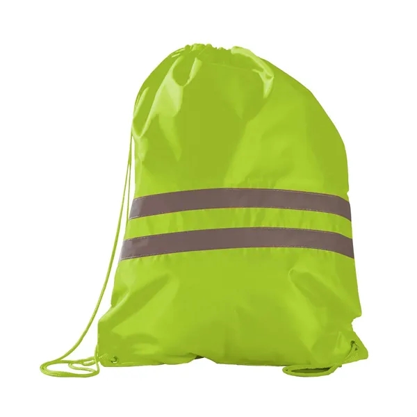 19" x 14" drawstring backpack with reflective striping.... from ASI 68507 The Magnet Group / Perfect Line