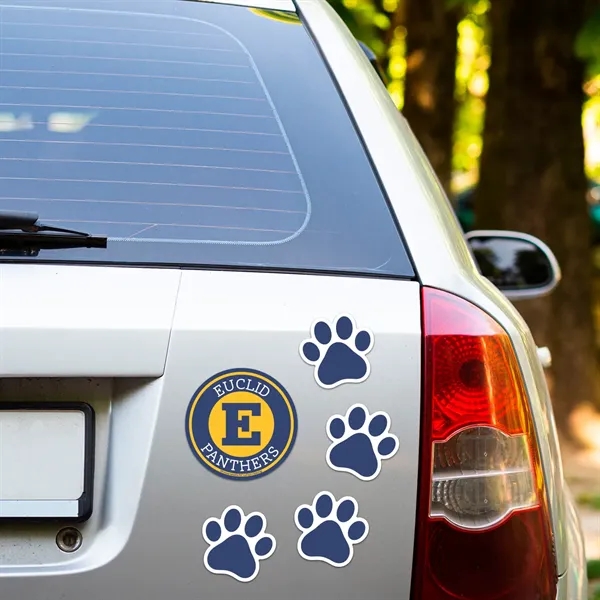 2 in1 Circle Car Magnet with 4 Paw Prints.... from ASI 68507 The Magnet Group / Magnet LLC™