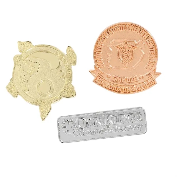 Die Struck Lapel Pins are colorless lapel pins that are die... from ASI 62088 IDProductsource