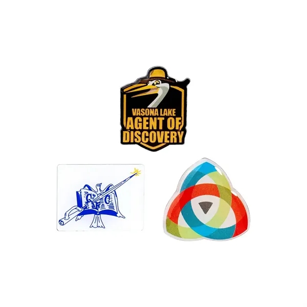 3/4", 1", 1.25", 1.5" or 2" offset printed metal lapel pins... from ASI 62088 IDProductsource