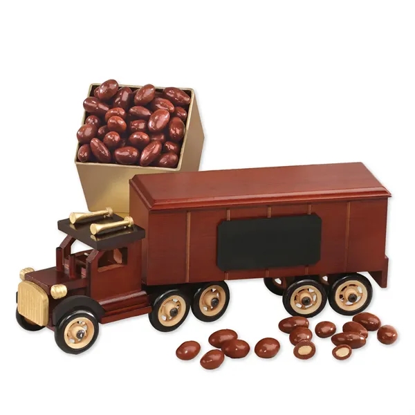 Classic eighteen wheeler filled with chocolate almonds, cashews, or both and... from ASI 68680 Maple Ridge Farms Inc