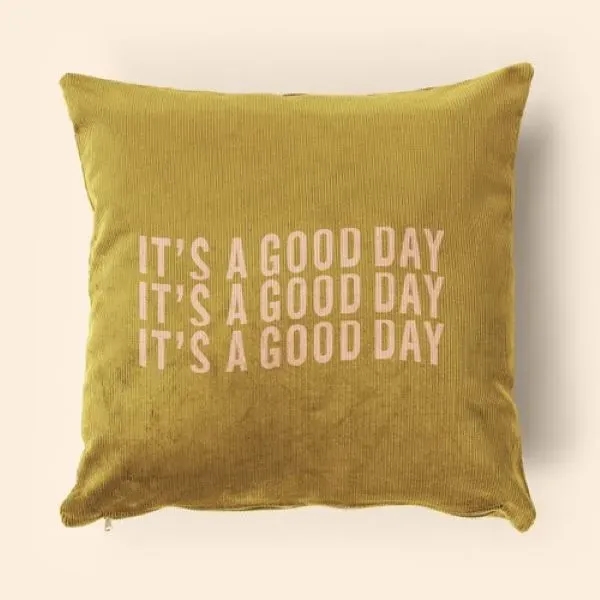 It's a 18" square corduroy pillow case with a full-bleed imprint... from ASI 74710 Numo