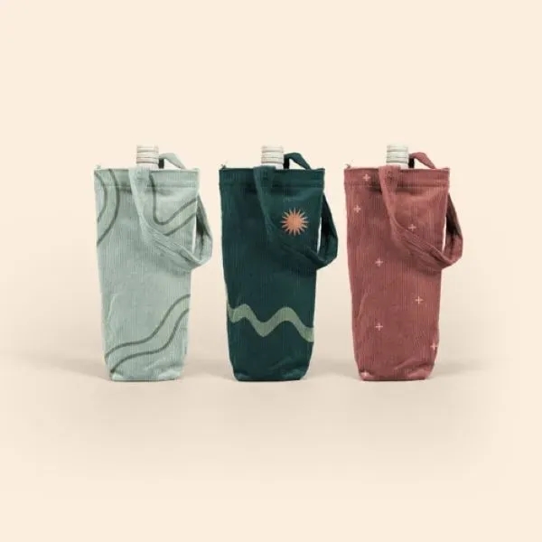 10 oz. Corduroy tote for a single wine bottle with a... from ASI 74710 Numo