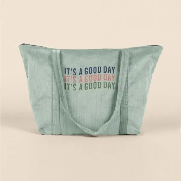 Large tote made of 10 oz.Corduroy with exterior gusset and zipper... from ASI 74710 Numo