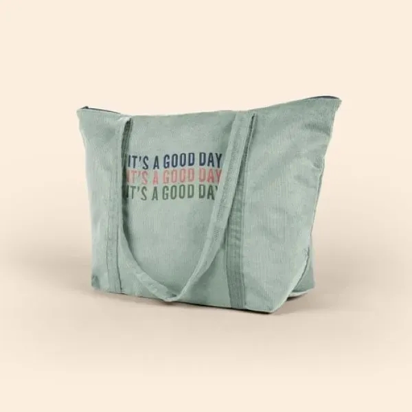 Large tote made of 10 oz.Corduroy with exterior gusset and zipper... from ASI 74710 Numo