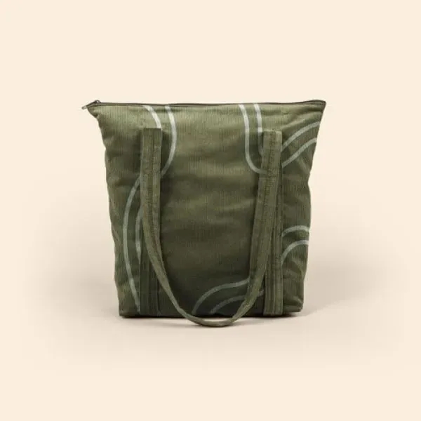 Large, gusseted, two-handled tote with zipper closure that measures 15" W... from ASI 74710 Numo