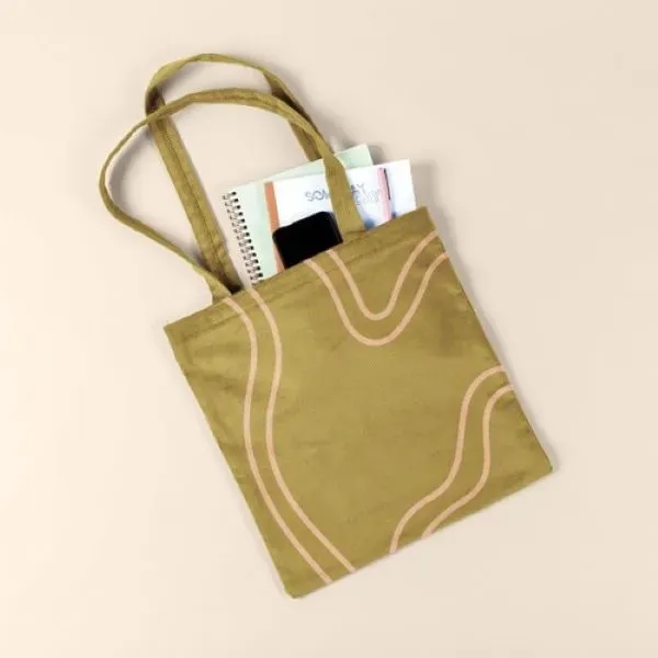 Small, square flat tote made of Color Canvas that measures 13.5"... from ASI 74710 Numo