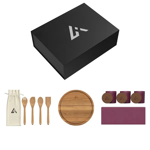 Gift Set includes LF105 - BECKHAM ACACIA WOOD CUTTING BOARD LF107... from ASI 88660 Spector & Co.