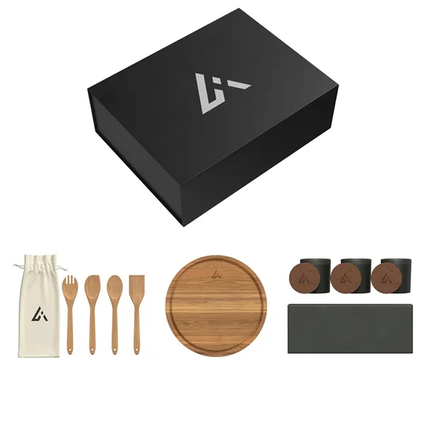 Gift Set includes LF105 - BECKHAM ACACIA WOOD CUTTING BOARD LF107... from ASI 88660 Spector & Co.