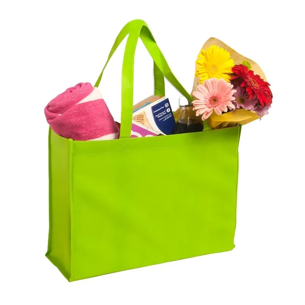Sublimated non-woven polypropylene tote bag plus full color dye-sublimation on front... from ASI 37218 Athena Promo (tm)