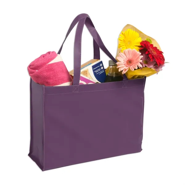 Sublimated non-woven polypropylene tote bag plus full color dye-sublimation on front... from ASI 37218 Athena Promo (tm)