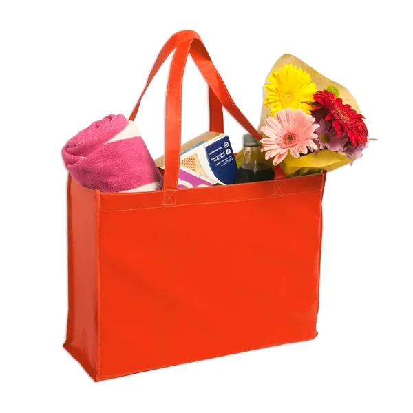 Sublimated non-woven polypropylene tote bag plus full color dye-sublimation on front... from ASI 37218 Athena Promo (tm)