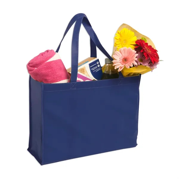 Sublimated non-woven polypropylene tote bag plus full color dye-sublimation on front... from ASI 37218 Athena Promo (tm)