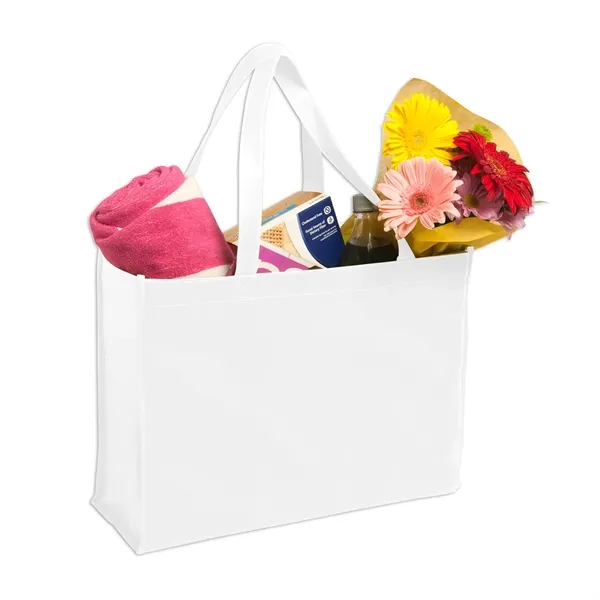 Sublimated non-woven polypropylene tote bag plus full color dye-sublimation on front... from ASI 37218 Athena Promo (tm)