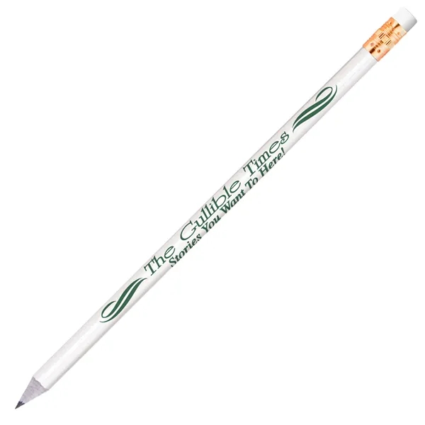 Round barrel pencil, #2 core, made from 100% recycled newspaper. Sharpen... from ASI 86850 Shepenco/Shelbyville Pencil Co, Inc / SHEPENCO® Shelbyville Pencil Company