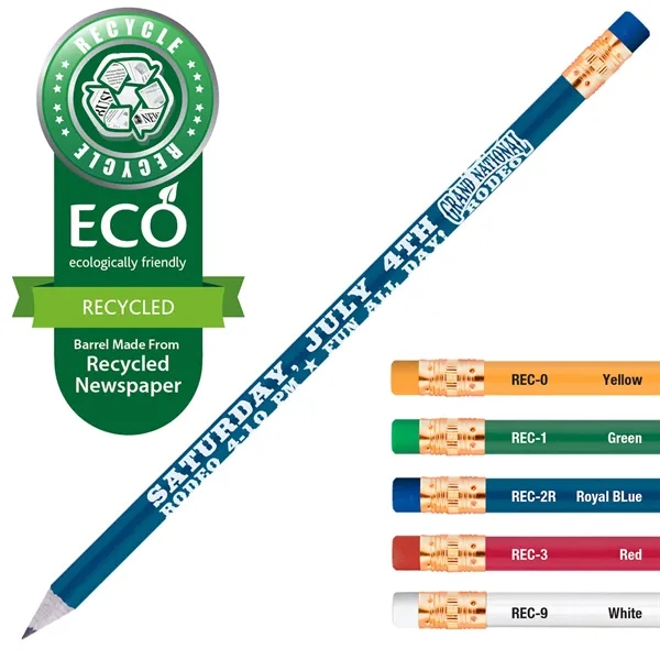 Pencil made with 75% post consumer products. Very environmentally friendly!... from ASI 86850 Shepenco/Shelbyville Pencil Co, Inc / SHEPENCO® Shelbyville Pencil Company