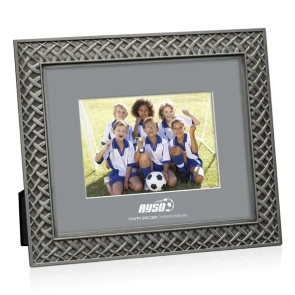 The Camilla metal frame is finished in antique pewter with an... from ASI 84592 St Regis Group