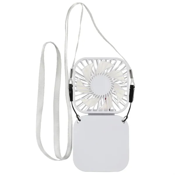 Rechargeable handheld desktop mini fan with 3 fan speeds and lanyard... from ASI 57655 STOPNGO Line