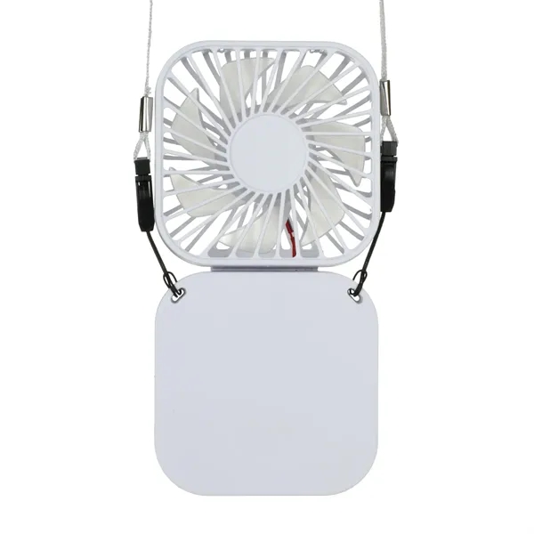 Rechargeable handheld desktop mini fan with 3 fan speeds and lanyard... from ASI 57655 STOPNGO Line