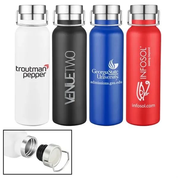 20 oz. stainless steel water bottle with double wall, vacuum insulation... from ASI 57655 STOPNGO Line