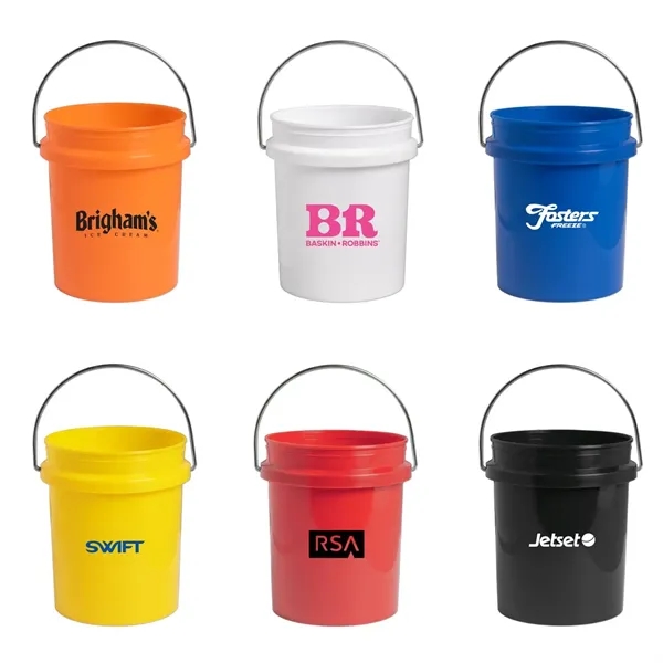 Mini snack and drink party bucket plus 1 color pad print... from ASI 37218 Athena Promo (tm)