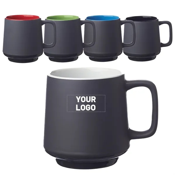 Stackable 12 oz. ceramic mug with 1 color silkscreen imprint on... from ASI 37218 Athena Promo (tm)