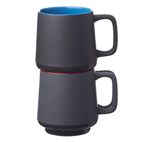 Stackable 12 oz. ceramic mug with 1 color silkscreen imprint on... from ASI 37218 Athena Promo (tm)