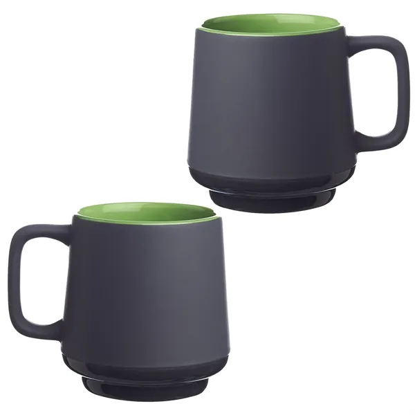 Stackable 12 oz. ceramic mug with 1 color silkscreen imprint on... from ASI 37218 Athena Promo (tm)