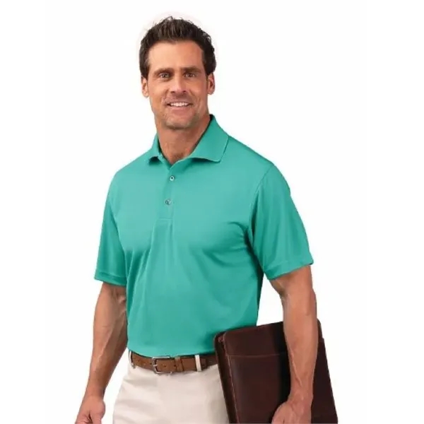 Men's Saratoga Performance Mini Mesh Polo comes with flat collar, double-stitched... from ASI 85988 Century Place Apparel