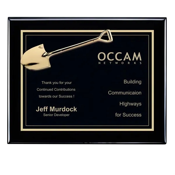 High gloss piano finish wall plaque with shovel insert.... from ASI 84592 St Regis Group / St Regis