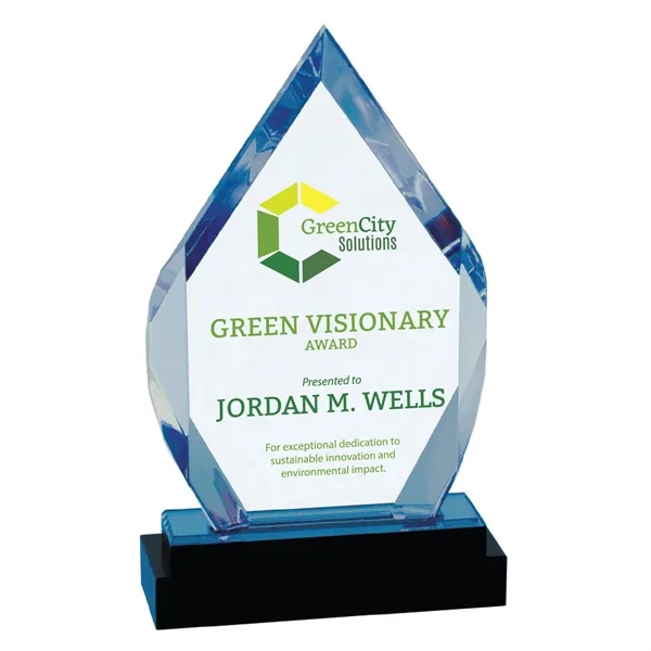 5" x 1 3/4" x 8" acrylic diamond-shaped faceted trophy on... from ASI 74601 Calico