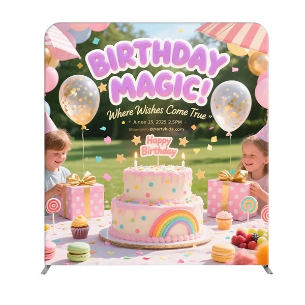 6'wx6.5'h MagLock Straight Display Kit, lightweight frame, full color on both... from ASI 49891 Discount Marketing Products / DMP