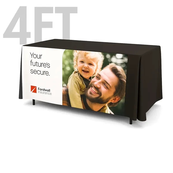 4ft Fitted Table Cover, Fully Dye Sublimated Front Panel... from ASI 94105 Visual Textile Resource