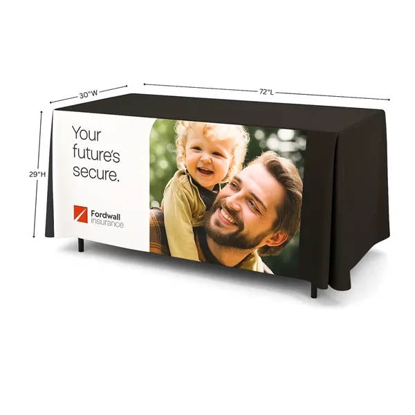 6' Fitted Table Cover with a Full-Color Front Panel Imprint... from ASI 94105 Visual Textile Resource