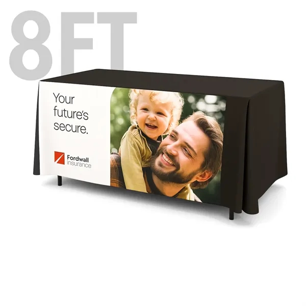 8' Fitted Table Cover - Full Color Front Panel... from ASI 94105 Visual Textile Resource
