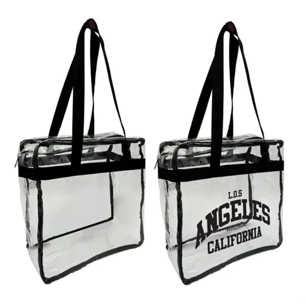 Clear zippered tote bag made of 20PVC plus 1 color silkscreen... from ASI 37218 Athena Promo (tm)
