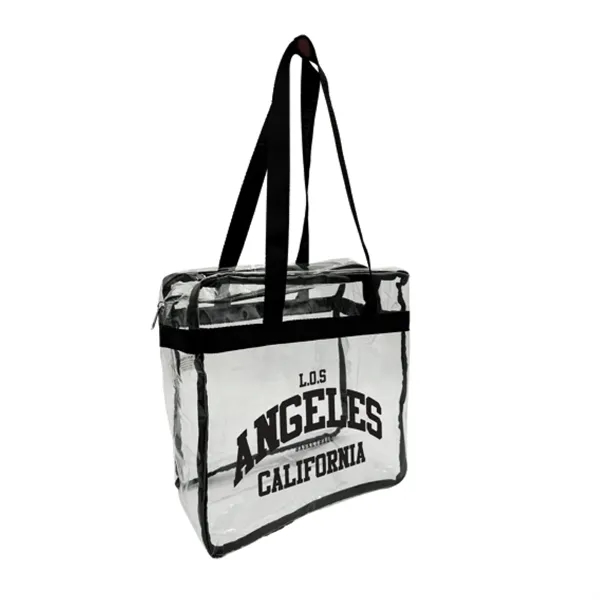 Clear zippered tote bag made of 20PVC plus 1 color silkscreen... from ASI 37218 Athena Promo (tm)
